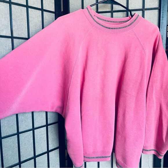 GANG pink vintage pullover Crewneck sweatshirt L - Picture 5 of 7